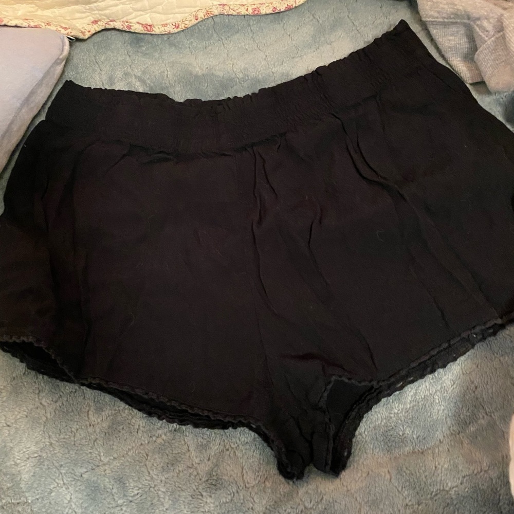 Black booty shorts